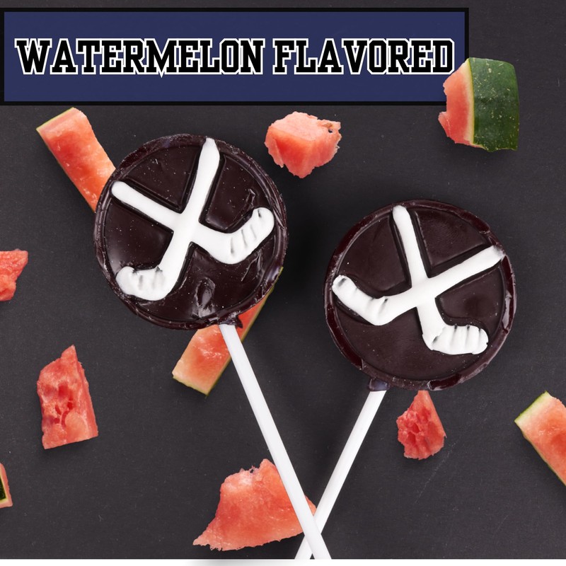 Hockey Puck Lollipops, Individually Wrapped Suckers, End of Year Team