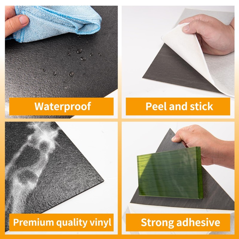 WOWSTAR 30-Pack Peel and Stick 12 x 12in Vinyl Floor