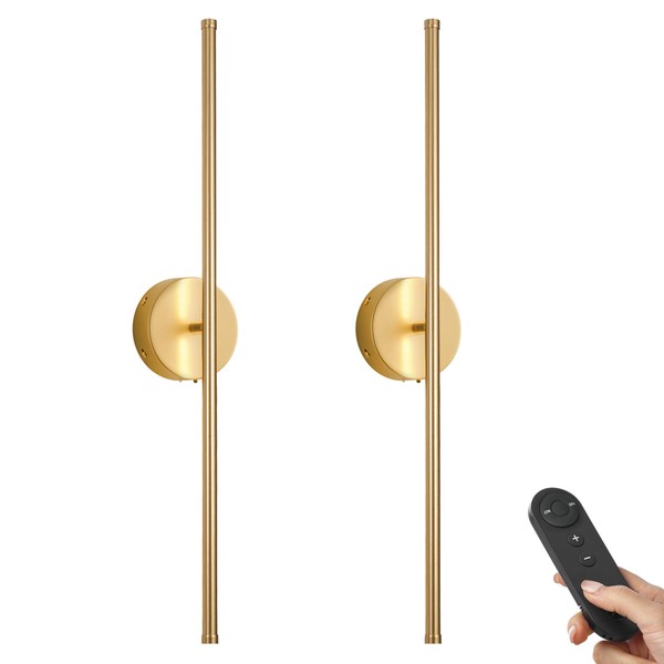 KARTOOSH Battery Operated Wall Sconces, Dimmable Wall Sconces Set of