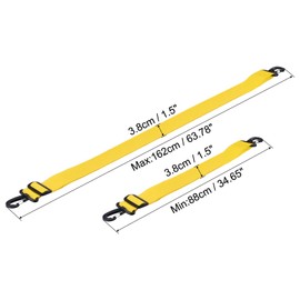 PATIKIL Ski Boot Carrier Strap, 2 Pack Snowboard Boots Carrying Strap Adjustable Shoulder Sling for Ski Boots, Yellow