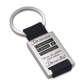 Lieblingsmensch Keyring Model: Du hast etwas Charming, Beautiful & Unique..., Textile