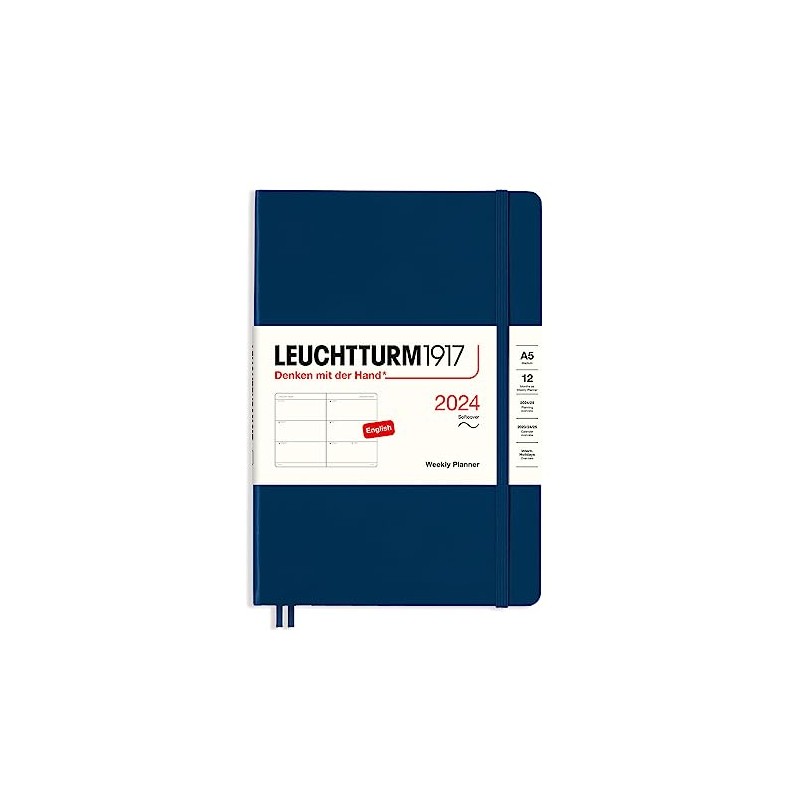 LEUCHTTURM1917 367656 Weekly Diary Softcover Medium (A5) 2024 12 Months