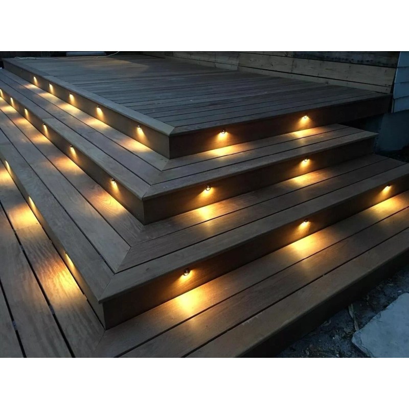 FVTLED 10 Pack Waterproof LED Deck Light Kit Outdoor Step