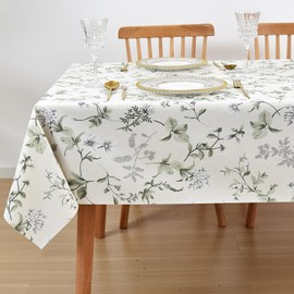 LOHASCASA Vinyl Oilcloth Spillproof Tablecloth Rectangular Waterproof Wipeable PVC Heavy Duty Plastic Large Tablecloths for Summer Outside Camp,Patio - 54 x 120 Inch