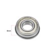 sourcing map F6001ZZ Flange Ball Bearing 12x28x8mm Shielded Chrome Bearings