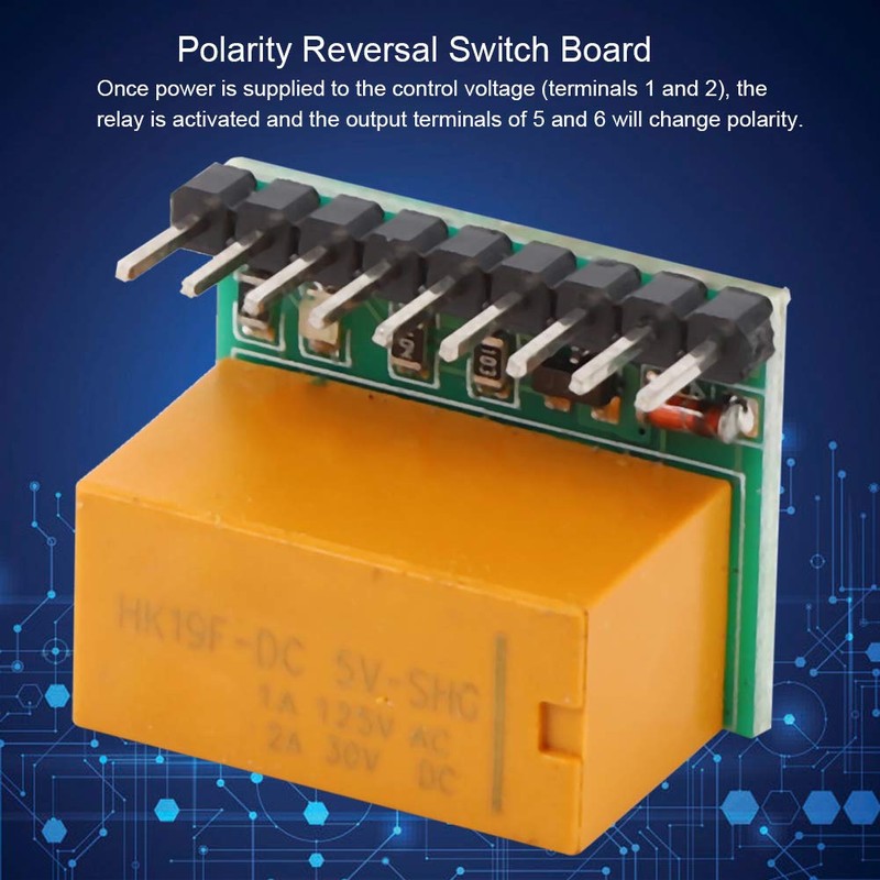DR21A01 DC 5V DPDT Relay Polarity Reversal Switch Board, Relay