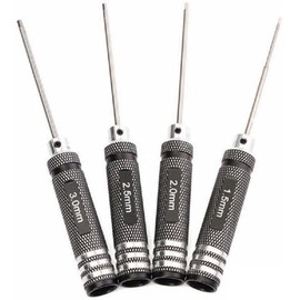 Xrten Set of 4 screwdriver sets, hexagonal screwdriver tool kit for model making with cross key sleeve 1.5 mm / 2 mm / 2.5 mm / 3.0 mm
