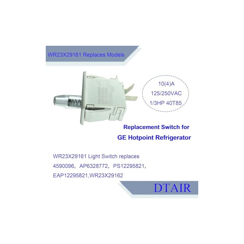 DTAIR WR23X29161 Refrigerator Door Light Switch Replacement for GE Refrigerator