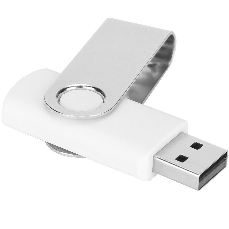 USB Flash Drive Candy White Rotatable Portable Storage Memory Stick