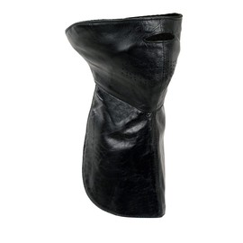 Milwaukee Leather SH162 Unisex Black Premium Leather Combo Neck Warmer and Face Mask - One Size