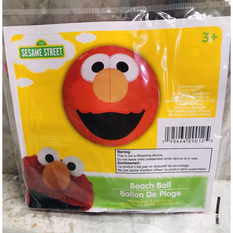 Sesame Street Beach Ball-Inflated Size 12.2in/31cm-3+