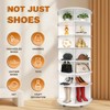DIYYIDA 7-Tier 360° Rotating Shoe Rack Tower with Lockable Wheels