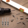 Shopexa 30pk Plasterboard Fixings & Screws, Metal & Self Drill