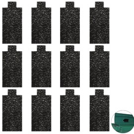 VIKOS Products Cat Litter Box Replacement Filters Compatible with Pet Zone Semi, 12-Pack Carbon Cotton Filters for Automatic Cat Litter Box Absorbing Odors Control Damp from Pets - Black