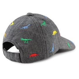 Pesaat Dinosaur Baby Boys Cap Summer Toddler Kids Hat Cotton Baby Baseball Caps for Boys 0-8Years (Dark Gray, 21.3"(4-8 Years))