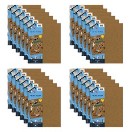 Roaring Spring Case of 24 College Ruled Spiral Notebooks, 11"x9" 1 Subject, Decorate your Own Cover, Brown Writeable Cover, 20# Heavy Paper, Ink What You Think, Made in the USA