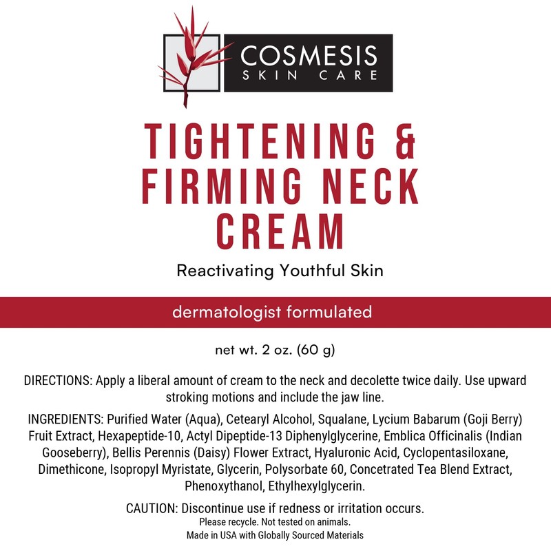 Cosmesis Tightening & Firming Neck Cream - Hydrates & defends