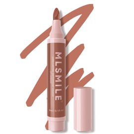 HOSAILY Lip Stain Marker, Natural Nude Pink Red Brown Lip Stain Pen Liquid Lip Liner, Hydrating Waterproof Smooth Silky Long-lasting Lipstick Pen Quick Drying Lip Color Precise Chisel Tip Lip Makeup#2