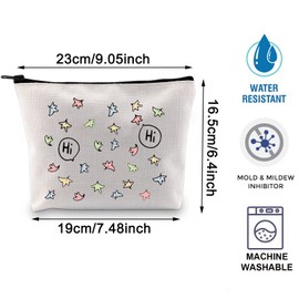 FOTAP Hi Hi Heartstopper Leaves Makeup Bag Spotify Inspired Gift Nick and Charlie Gift BL Boys Love Gift Comics Lover Gift (Hi Hi)