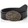 Wrangler Men's Eagle Belt Belt, Black, 100 cm