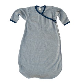 Lilano, Swaddle Bag, 70% Wool (kbT), 30% Silk, 210 g/m², Blue/natural