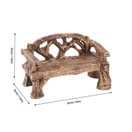 Yardenfun 4pcs Faux Table Chair Miniature Garden Furniture Mini Dollhouse Terrariums Fairy Trinkets Resin