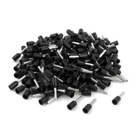 uxcell E1508 16AWG Insulated Ferrule Cord End Terminal Connector, 200 Piece, Black