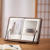 SINOBEST Book Stand with Page Clips, Foldable Reading Rest Holder,