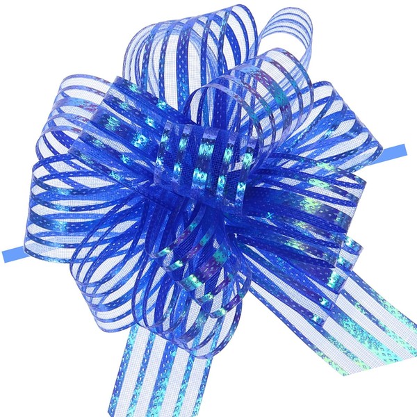 MACHSWON 5pcs 4 Inch Large Organza Pull Bow with Chiffon