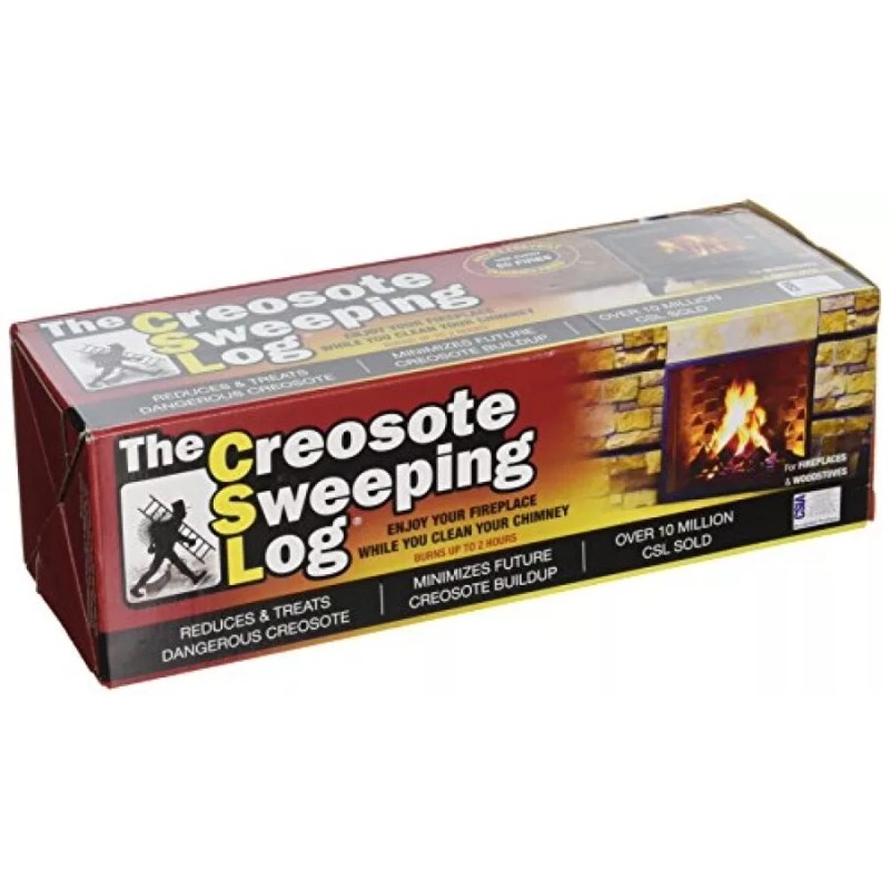 CSL Creosote Sweeping Log For Fireplaces ,1 Pack