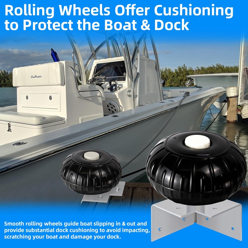 Dock Bumpers Wheel,Corner Mount Boat Dock Wheel Bumper,Dock Corner Bumper