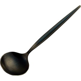 Lucky Wood 0-12613-090 Spoon Meteora Satin Black Bouillon Spoon