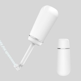 Portable Bidet for Travel,Women Men Personal Bidet,Camping Manual Squeeze Sprayer,Water Storage Carry Leak-Proof Handheld High Pressure Bidet,Postpartum Care Peri Bottle for Feminine Hygiene(White)