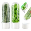 2 Pack Herb Keeper for Refrigerator, Upright Herb Storage Container