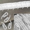 100pcs White Plastic Curtain Hooks,Plastic Curly Hooks Curtain Hooks,Plastic Door