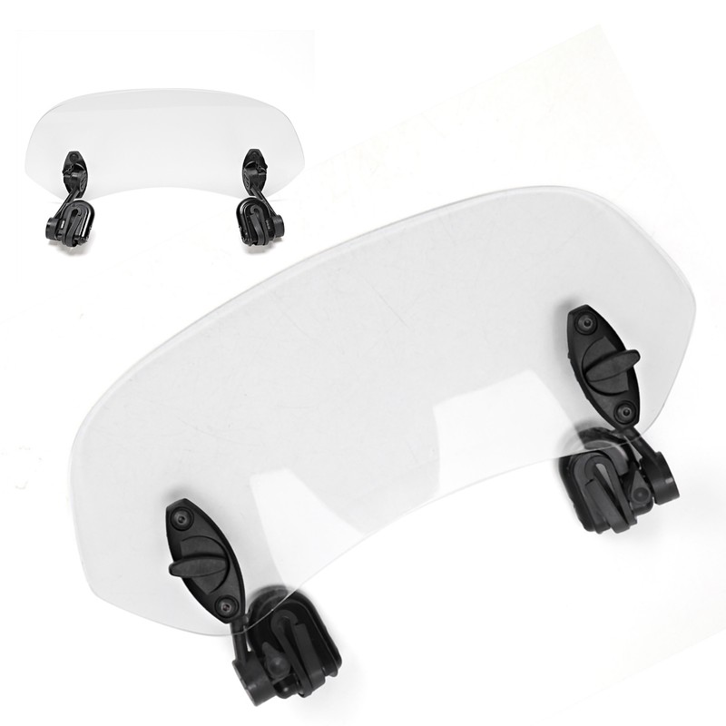 Universal Motorcycle Adjustable Clip On Windscreen Wind Deflector Windshield Accessories