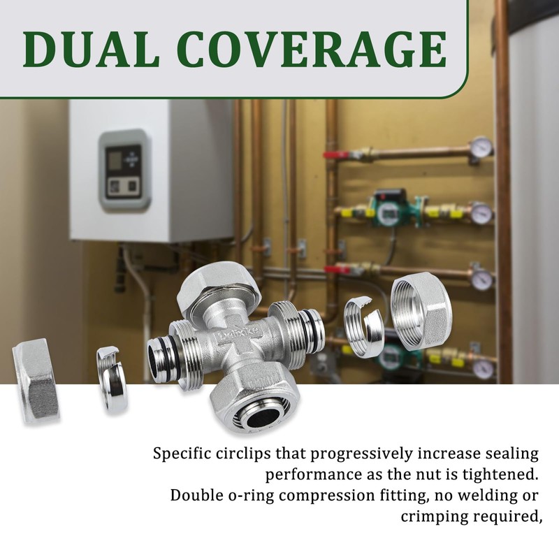 Maxline M8042 Multi Directional 3/4" Cross Fitting Tubing Compressed Air