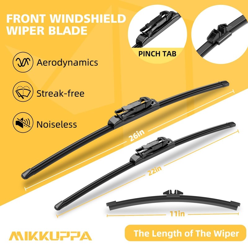MIKKUPPA 26"+22"+11" Wiper Blades Kit, Replacement for 2011-2023 Ford Explorer