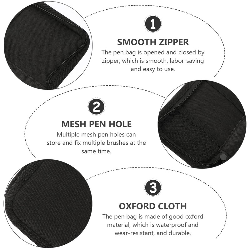 Operitacx Artist Paint Brush Holder Canvas Roll Up Case Bag