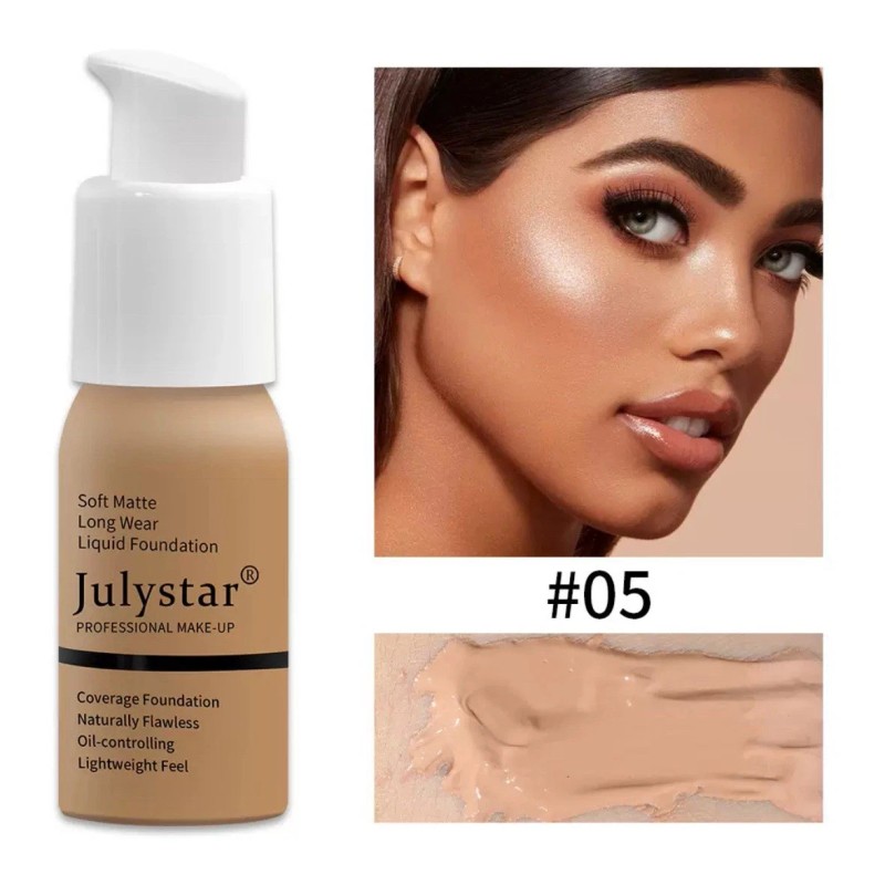 Julystar Soft Matte Liquid foundation make up waterproof Long Wear
