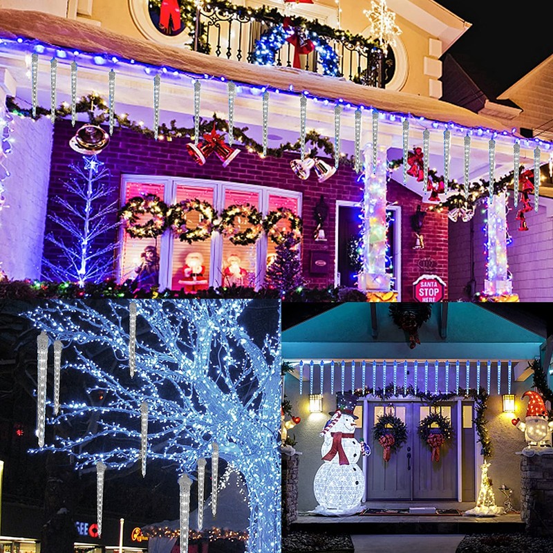 4W Meteor Shower Lights 7V 6.6ft IP65 Waterproof Plastic Christmas