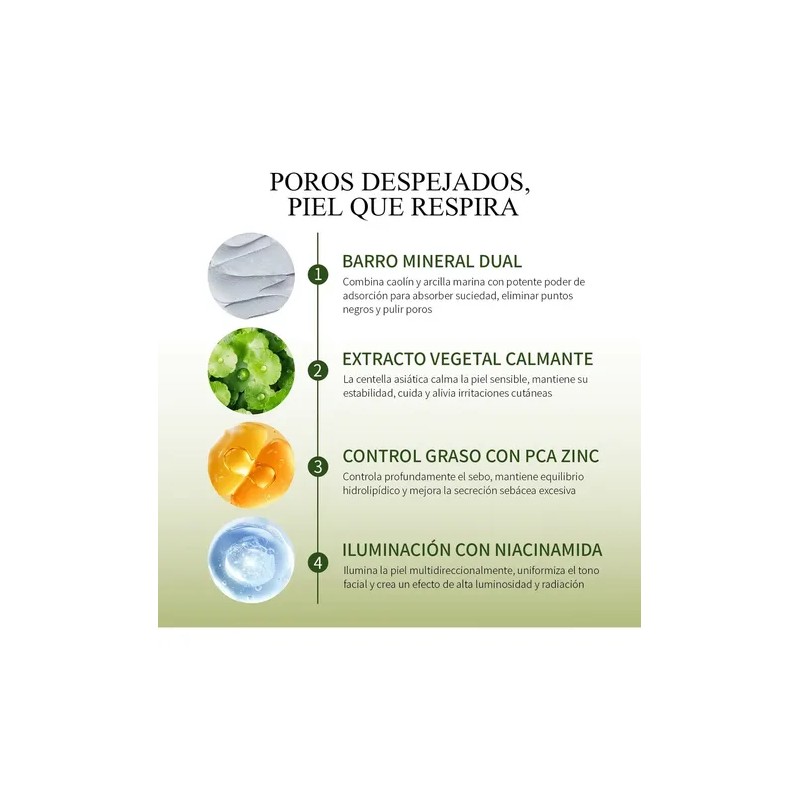 Mascarilla De Arcilla De Té Verde - Limpieza Profunda, Elimina