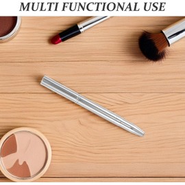 2 aplicadores de lápiz labial retráctiles pequeños con tapa, brocha de maquillaje de doble punta para aplicar brillo labial, brocha de labios de tamaño viaje para festivales y uso diario.Durabilidad
