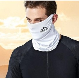 Cool Summer Sports Mask for UV Protection in Golf and Hiking Mesh Mask OT White
