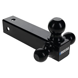 Reese 7068800 Tri-Ball Trailer Hitch Ball Mount, 14,000 lbs. Capacity, Fits 2-1/2 in. Receiver, Black