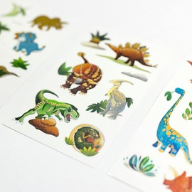 30 x Dinosaur Premium Metallic Gold Foil Tattoo Sheets (230 Tattoos), Temporary Tattoos For Kids, Fillers for Boys & Girls Party Bags, Pack of 30 Sheets (230 Tattoos Total)