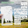 HICOHAND Stencils for Crafts, Pack of 9 Mountain Stencil Template,