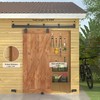 SongYung 6FT Black Box Rail Exterior Barn Door Hardware Kit,