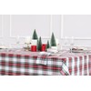 PurpleEssences Tartan Plaid Tablecloth - Water Resistant Wipeable Washable Checkered