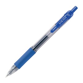 Zebra Rollerball, Pluma Sarasa, Punto Mediano 0,7 mm, Tinta Gel Color Azul, Caja con 12 piezas